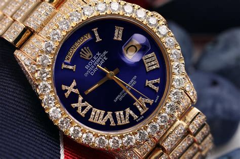 iced out rolex blue|rolex ice watch price.